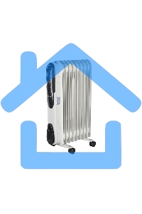 Обогреватель масляный EUROLUX ОМПТ-EU-9Н (9 секций) белый, 2000 Вт, 25 м2, термостат 67/3/19