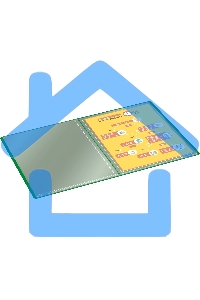 Папка с 30 прозрачными вкладками Silwerhof Eco A4, пластик, 0.5мм, зеленый