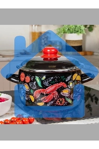 Кастрюля Appetite 1RC201M Лобстер с крышкой, эмалированная сталь, сфер. 4 л