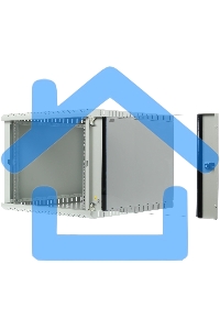 Шкаф настенный ЦМО ШРН-Э-9.650 9U 600x650мм пер.дв.стекл несъемные бок.пан. серый