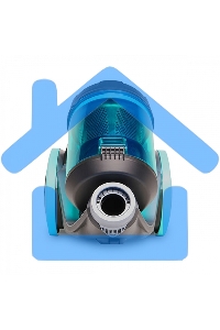 Пылесос BQ VC1607C серый-голубой, 420/1600 Вт, уборка сухая, пылесборник контейнер, 3 л