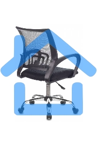 Кресло компьютерное Бюрократ CH-695NLTSL черный TW-01 TW-11, сетка/ткань, крестовина металл хром