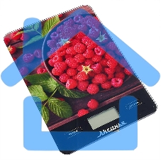 Весы настольные электронные АКСИНЬЯ КС-6502 Сочная малина: 5 кг, стекло (Россия)(24)