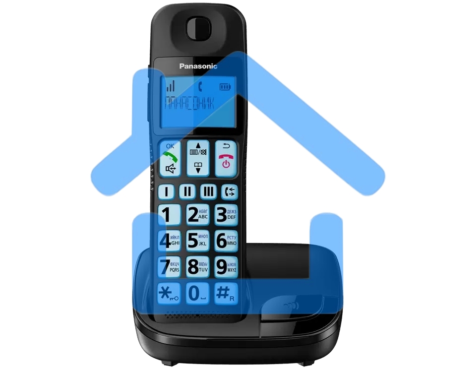 Телефон беспроводной (DECT) Panasonic KX-TGE110UCB черный