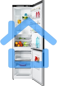 Холодильник Atlant ХМ-4626-181 серебристый двухкамерный 251/119л морозилка снизу