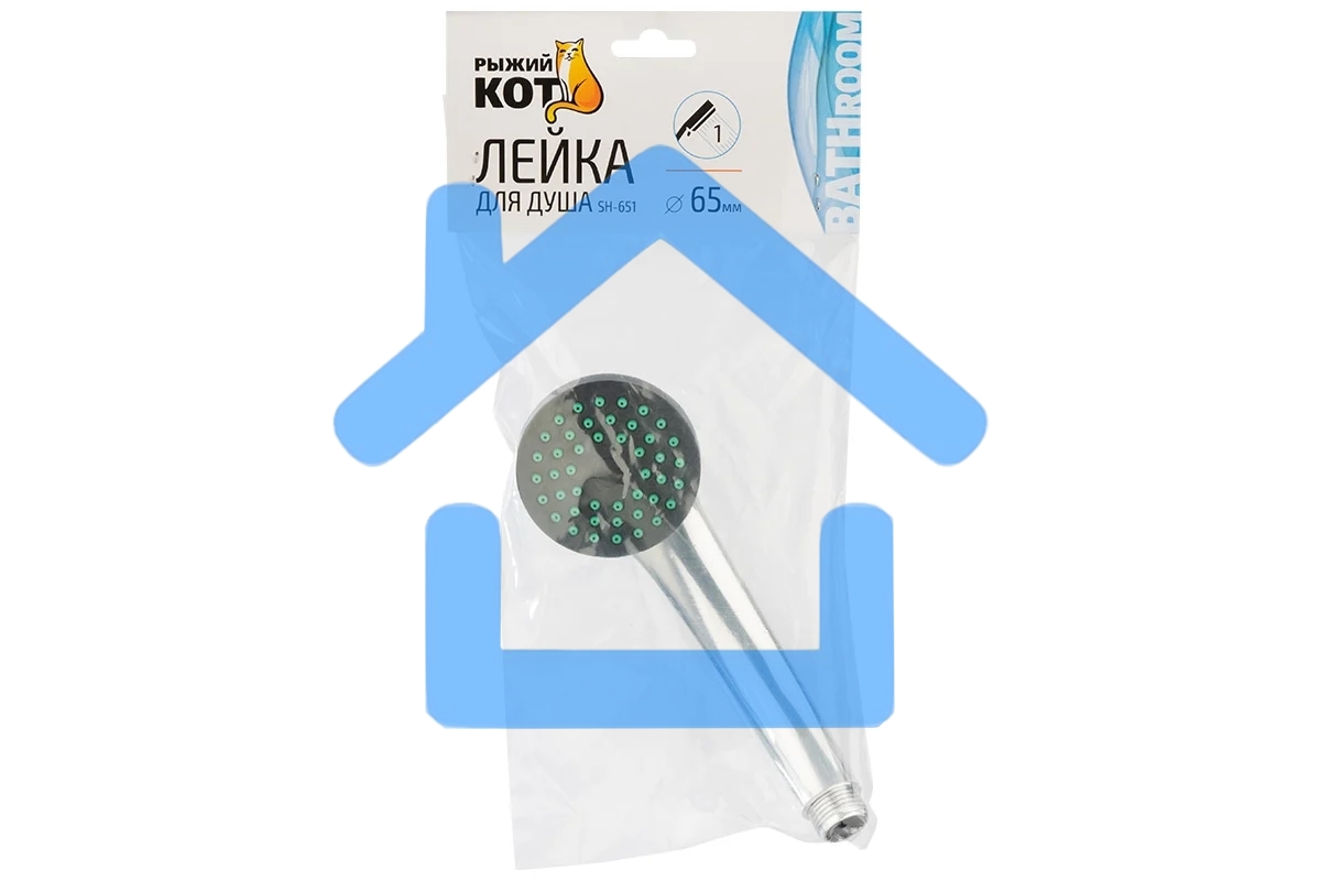Лейка для душа РЫЖИЙ КОТ SH-651, 65 мм (один режим)
