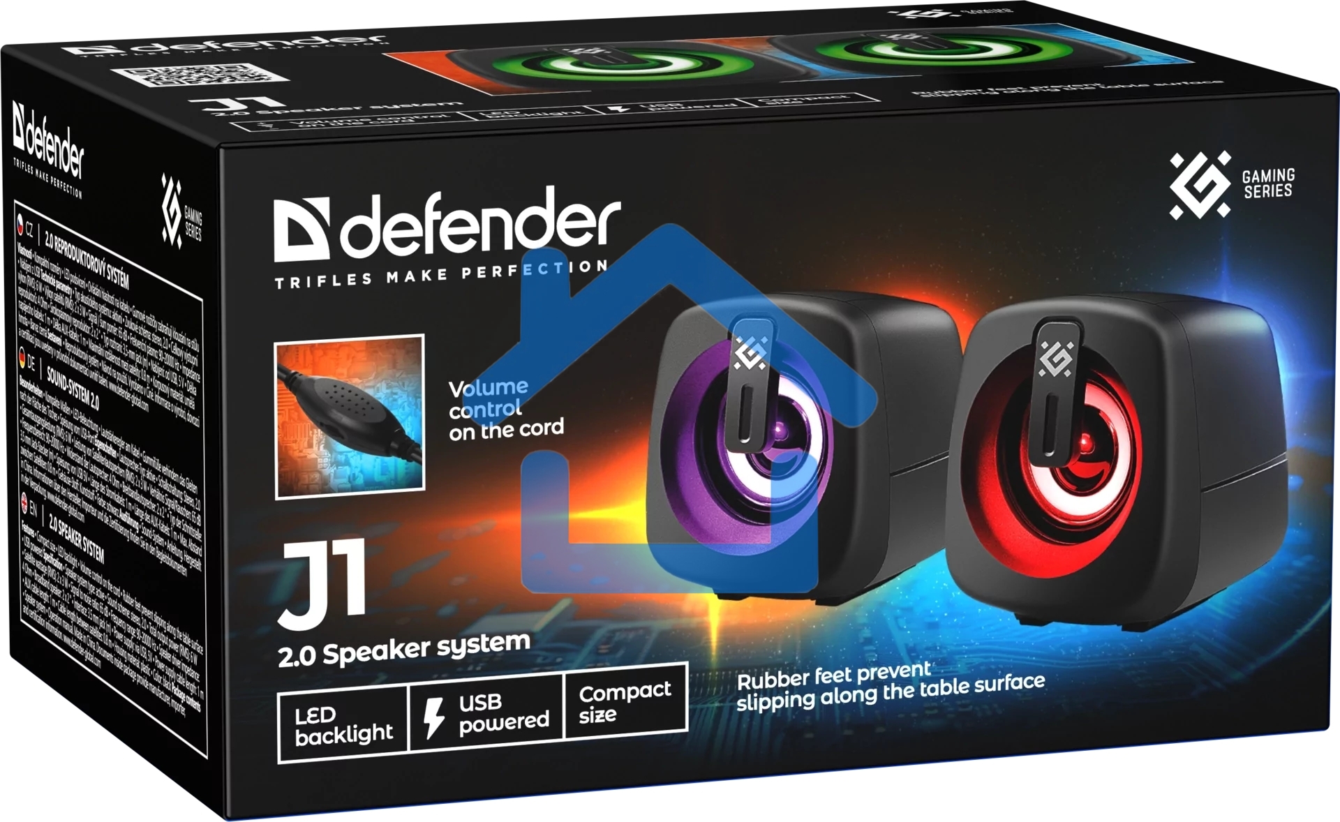 Компьютерная акустика DEFENDER (65961) J1 6Вт, подсветка, питание от USB