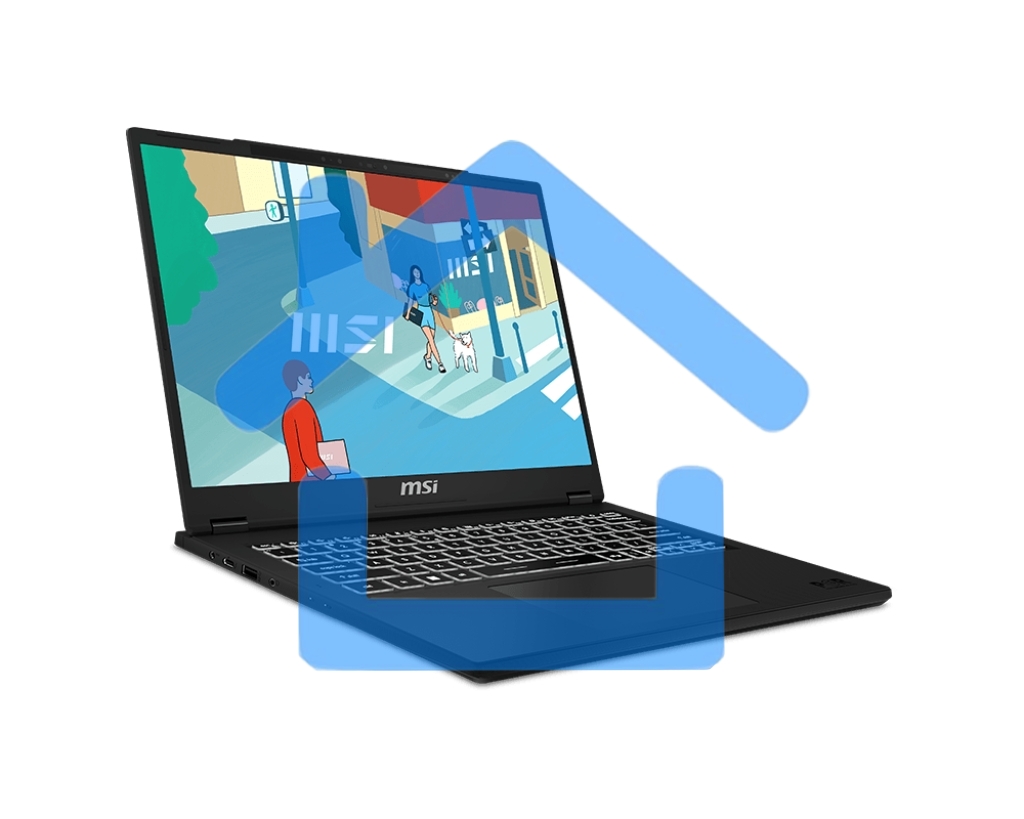 Ноутбук Modern 14H Core i5-13420H 14” 16:10 FHD+ (1920x1200), 60Hz IPS DDR4 16Gb*1 Iris Xe Graphics 512Gb SSD 3cell (53.8Whr) 1.6kg Single backlight (White) Win11 Pro,1y Black KB Eng/Rus