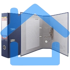 Папка-регистратор картонный с PVC покрытием Silwerhof 355021-02 75мм, с мета листов окантовкой, карман на корешке, синий