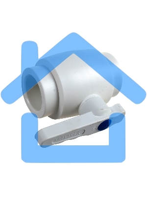 Кран шаровой 40 полнопроходной полипропиленовый PPR белый