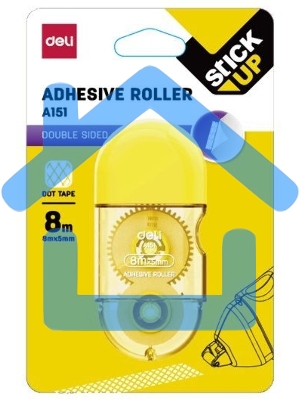 Клеющий роллер Deli Stick up EA151 корпус желтый прозрачный блистер