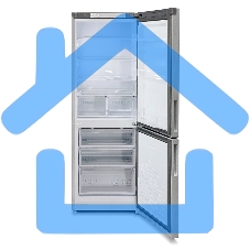 Холодильник Бирюса M6133 металлик двухкамерный 210/100 л морозилка снизу, аавтоматическое оттаивание