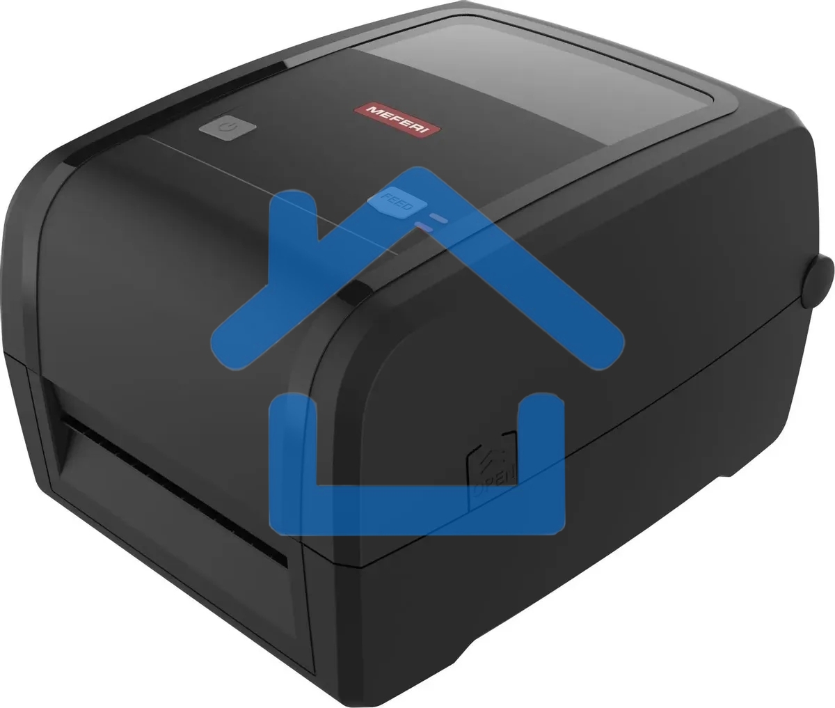 Принтер наклеек термотрансферный Meferi MP4000D (TR2P111W0B0) 203 dp, 152 мм/сек, Ethernet, RS-232, USB, черный