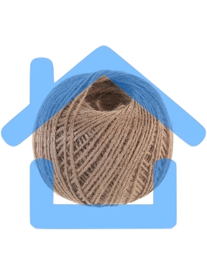 Шпагат джутовый Сибртех 93875 1 мм, L 140 м, 2-ниточный, Россия