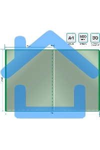 Папка с 30 прозрачными вкладками Silwerhof Eco A4, пластик, 0.5мм, зеленый