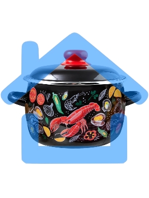 Кастрюля Appetite 1RC201M Лобстер с крышкой, эмалированная сталь, сфер. 4 л