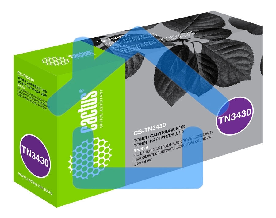 Картридж лазерный Cactus CS-TN3430 черный (3000стр.) для Brother HL L5000/5100/5200/6250/6300/6400