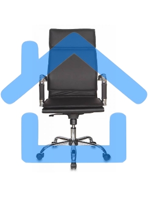 Кресло руководителя Бюрократ CH-993/black черный, искусственная, кожа, крестовина хромированная