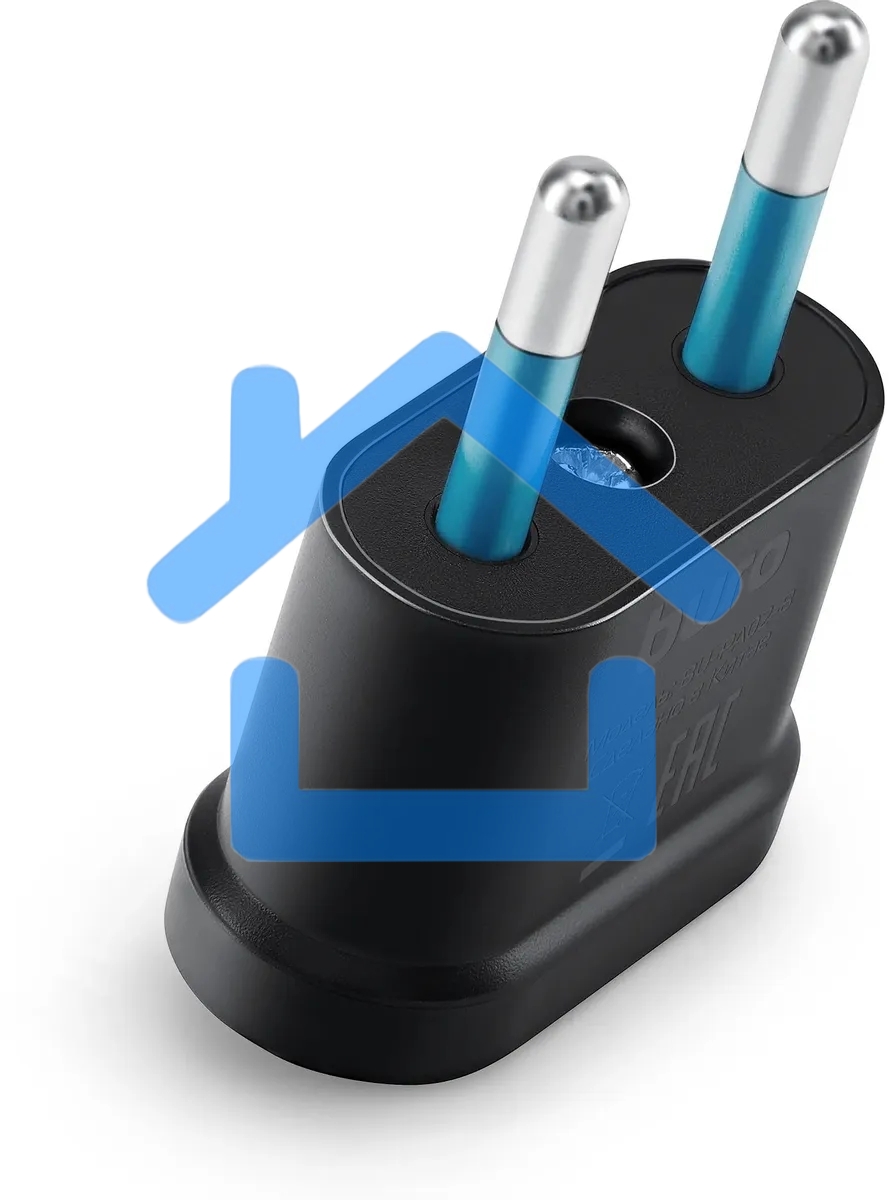 Адаптер-переходник Buro BU-PA02-B (1 розетка) черный (пакет ПЭ)