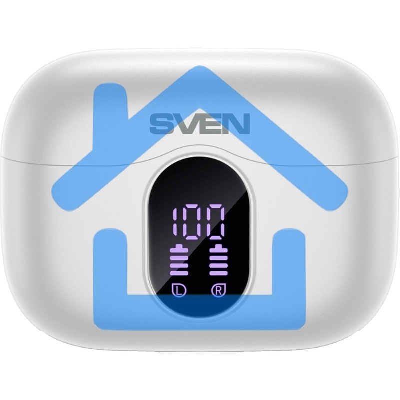 Беспроводные внутриканальные наушники с микрофоном Sven E-310B, белый (Bluetooth, TWS, ANC, ENC, APP)