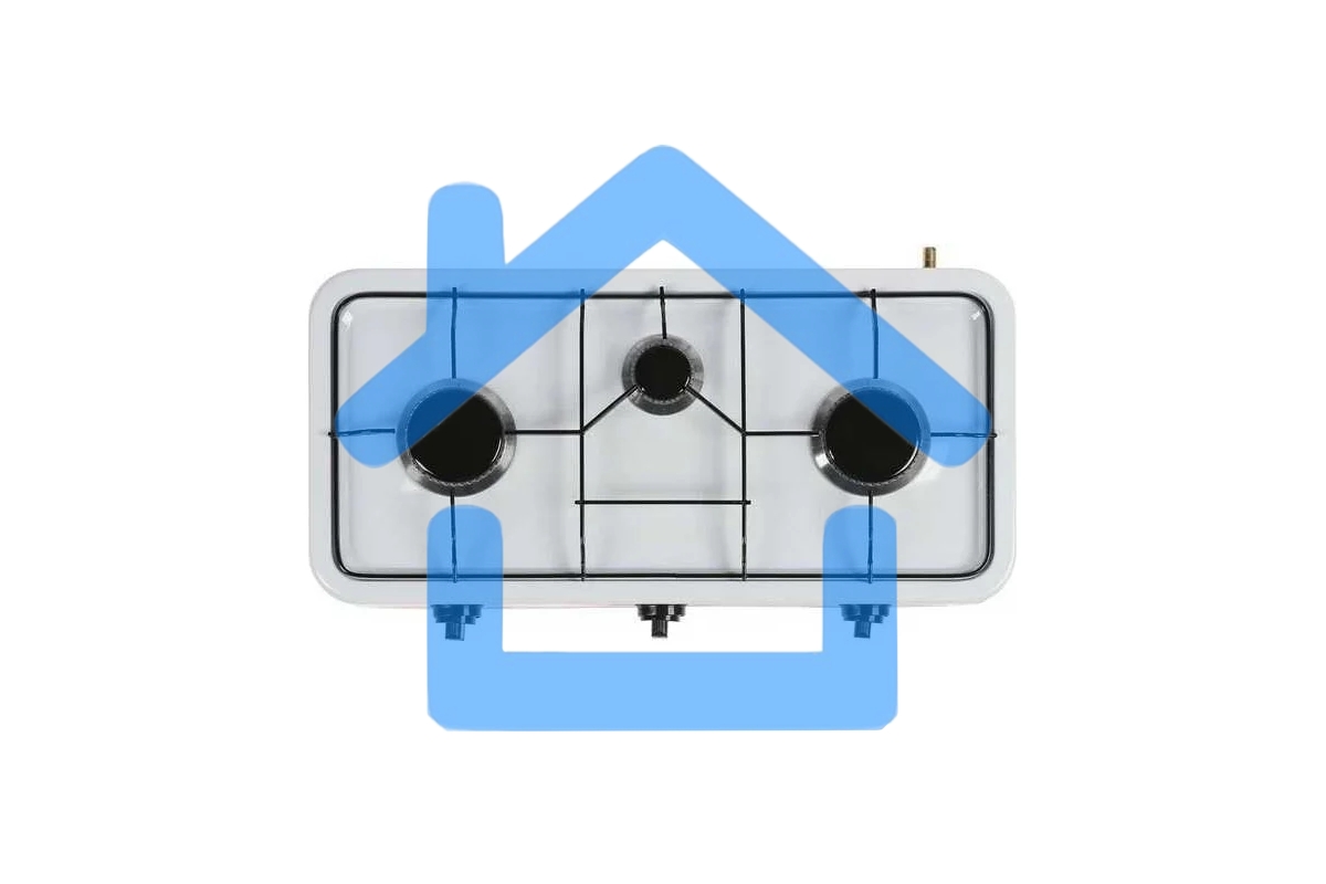 Газовая плитка Centek CT-1522 белый 3 конфорки, КРЫШКА, сменные форсунки баллон/магистраль