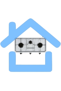 Газовая плитка Centek CT-1522 белый 3 конфорки, КРЫШКА, сменные форсунки баллон/магистраль