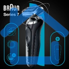 Электробритва сетчатая Braun Series 7 71-N1000S реж.эл.:3 питан.:аккум. черный