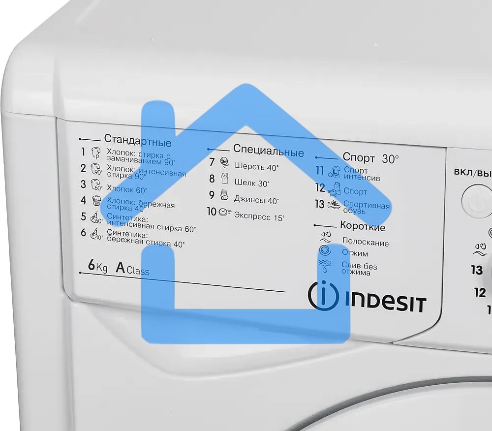 Стиральная машина Indesit IWSC 6105 белый, загрузка фронтальная 6 кг, 1000 об/мин., класс: А