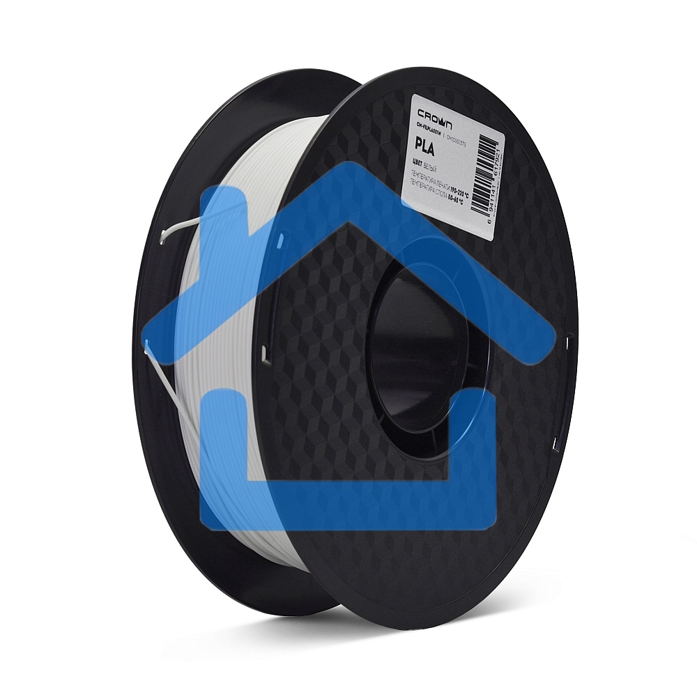 Филамент Crown Micro CM-FILPLA001W PLA 1.75 1кг белый
