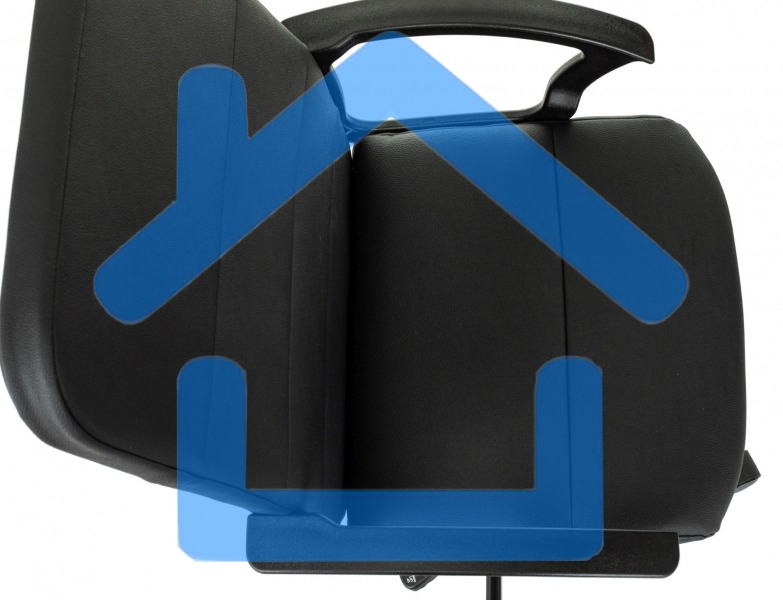 Кресло офисное Бюрократ Triest черный, эко.кожа, крестов. металл черный