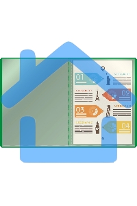 Папка с 30 прозрачными вкладками Silwerhof Eco A4, пластик, 0.5мм, зеленый