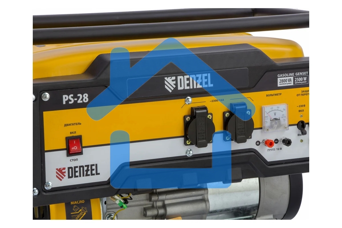 Электрогенератор бензиновый Denzel PS-28, 2.8 кВт, 85 дБ, 41 кг