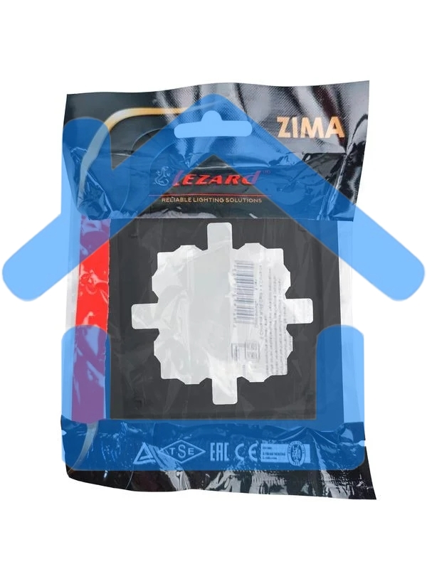 Рамка 1-мест. горизонт. ZIMA черный бархат LEZARD 704-4200-146