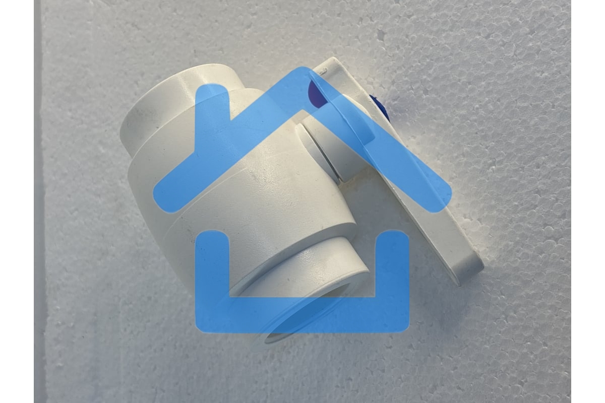 Кран шаровой 40 полнопроходной полипропиленовый PPR белый