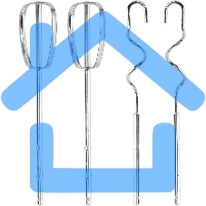 Миксер электрический Galaxy Line GL 2223, серый, ручной, 400 Вт, 5 скоростей, 2 насадки-венчика