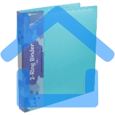 Папка на 2-х кольцах Бюрократ Pastel PAST0812/2RBLUE A4, пластик, 0.5мм корешок 27мм, торцевой карман с бумажной вставкой, голубой