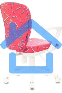 Кресло детское Бюрократ KD-W10AXSN малиновый Sticks 05 крестовина пластик пластик белый