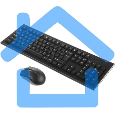 Комплект клавиатура + мышь A4Tech 3000NS клав:черный мышь:черный USB беспроводная Multimedia