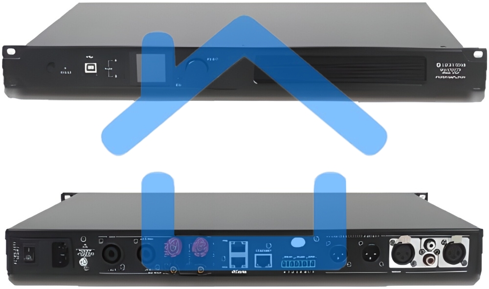 Усилитель INTREND ITAMP-1000TD двухканальный, 2x500W/4Ом, 2x300W/8Ом, мостовой режим: 1x1000W/8Ом, 1x1000W/100V, 1x600W/70V, поддержка Dante, встроенный DSP