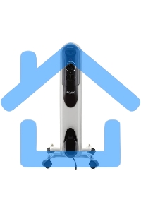 Обогреватель масляный Ресанта ОМПТ- 5Н (5 секций), белый, 1000 Вт, 10 м2, термостат 67/3/2