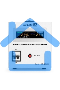 Стабилизатор напряжения ExeGate Expert AS-15000 (15000ВА, вход 140-260В, цветной дисплей, выход 220В±8%, КПД 98%, 5 уровней защиты, задержка, усиленный метал. корпус, клем.колодка, RTL)