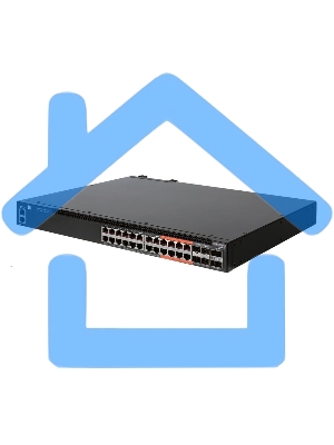 Коммутатор 4610-30P-O-AC-F Edge-corE AS4610-30P, 24-Port GE RJ45 port PoE+, last 8 ports Ultra-PoE, 960W PoE Bugdet, 4x10G SFP+, 2 port 20G QSFP+ for stacking, Broadcom Helix 4, Dual-core ARM Cortex A9 1GHz, dual 110-230VAC 600W hot-swappable PSUs, one fi
