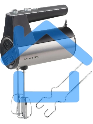 Миксер электрический Galaxy Line GL 2223, серый, ручной, 400 Вт, 5 скоростей, 2 насадки-венчика