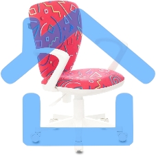 Кресло детское Бюрократ KD-W10AXSN малиновый Sticks 05 крестовина пластик пластик белый