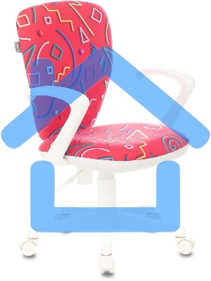 Кресло детское Бюрократ KD-W10AXSN малиновый Sticks 05 крестовина пластик пластик белый