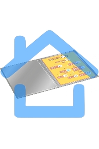 Папка с 30 прозрачными вкладками Silwerhof Eco A4, пластик, 0.5мм, серый