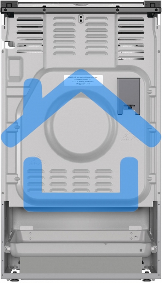 Плита комбинированная Gorenje GK5B44SF серебристый, конфорок 4 газовых, духовка 70 л, 50 см x 85 см x 59.4 см