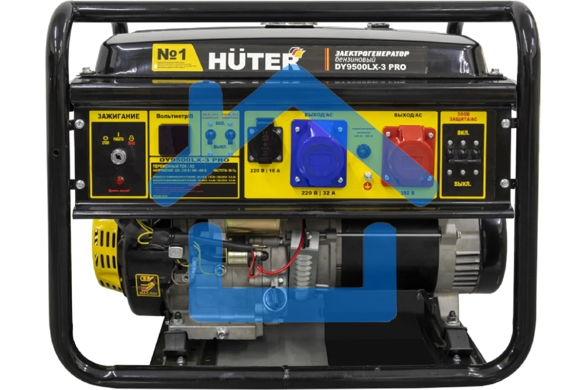 Электрогенератор бензиновый Huter DY9500LX-3 PRO, 8 кВт, 96 дБ, 79.4 кг