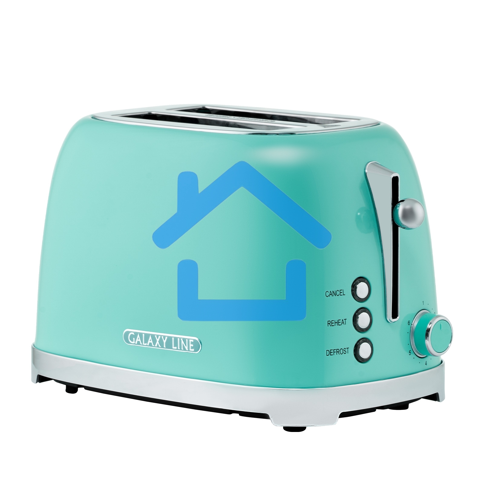 Тостер Galaxy Line GL 2917 900Вт бирюзовый