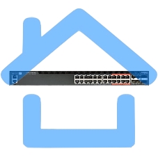 Коммутатор 4610-30P-O-AC-F Edge-corE AS4610-30P, 24-Port GE RJ45 port PoE+, last 8 ports Ultra-PoE, 960W PoE Bugdet, 4x10G SFP+, 2 port 20G QSFP+ for stacking, Broadcom Helix 4, Dual-core ARM Cortex A9 1GHz, dual 110-230VAC 600W hot-swappable PSUs, one fi